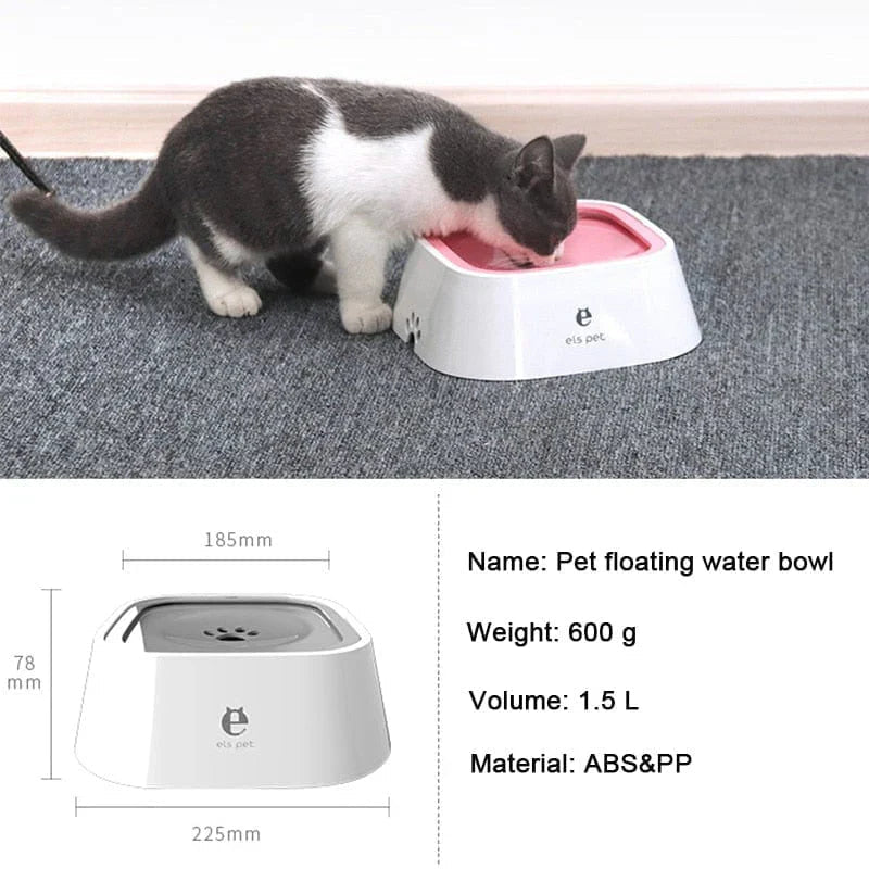 Dog Drinking Water Bowl with Floating Design - Non - Wetting, Non - Skid, Large Capacity - PetsZio