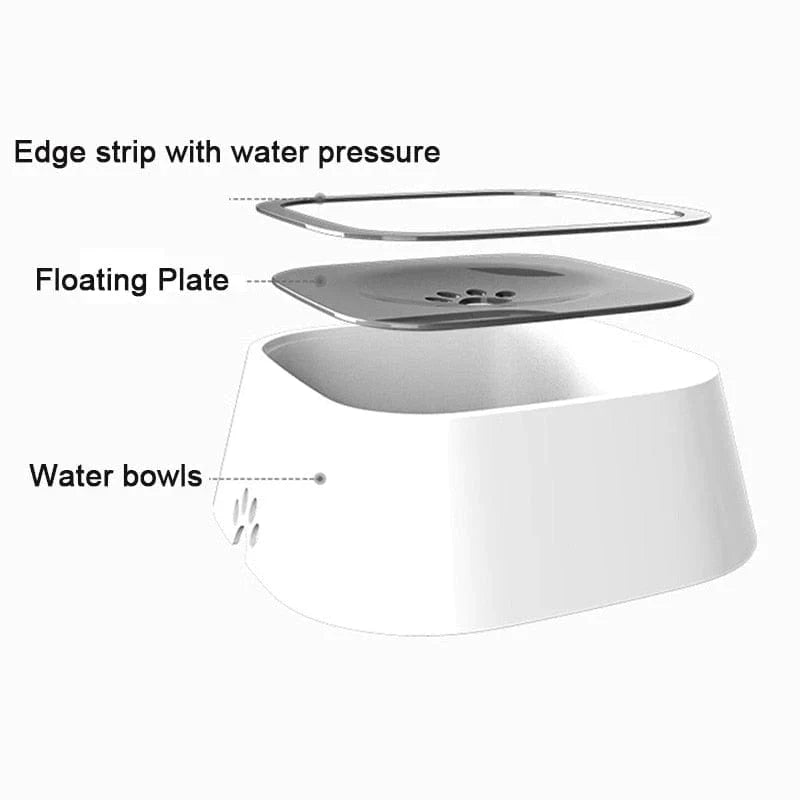 Dog Drinking Water Bowl with Floating Design - Non - Wetting, Non - Skid, Large Capacity - PetsZio